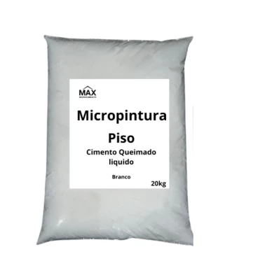 Imagem kit Micropintura Piso Cimento Queimado Líquido Piso Branco 20kg 
