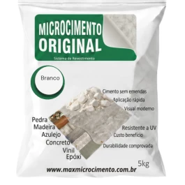microcimento original - espatulado - 5kg - Branco